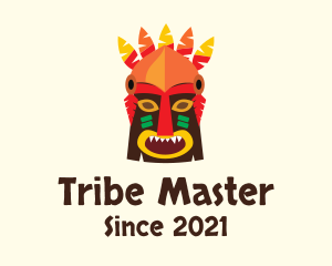 Chieftain - Tiki Tribal Mask logo design