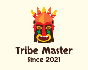 Tiki Tribal Mask logo design