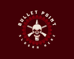 Gun - Skull Gun Bullet logo design