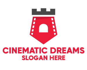 Film Strip[ Castle logo design