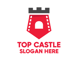 Film Strip[ Castle logo design