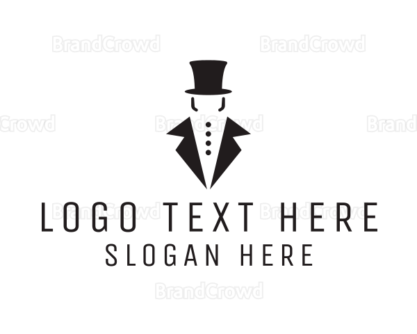 Top Hat Tuxedo Gentleman Logo