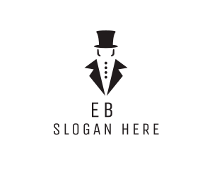 Barber - Top Hat Tuxedo Gentleman logo design
