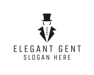 Top Hat Tuxedo Gentleman logo design