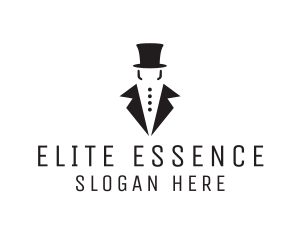 Suit - Top Hat Tuxedo Gentleman logo design