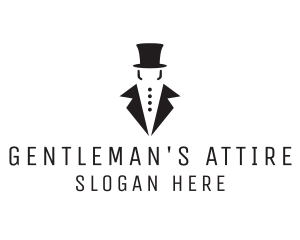 Top Hat Tuxedo Gentleman logo design