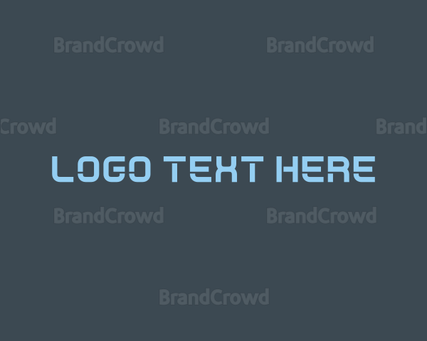 Blue Generic Stencil Wordmark Logo
