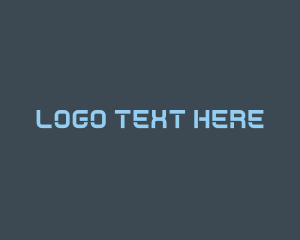 Programmer - Blue Generic Stencil Wordmark logo design