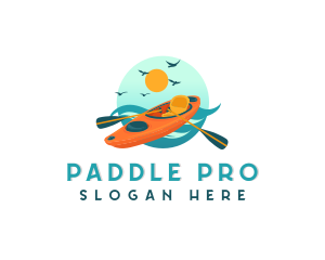 Paddle - Kayak Boat Oar Paddle logo design