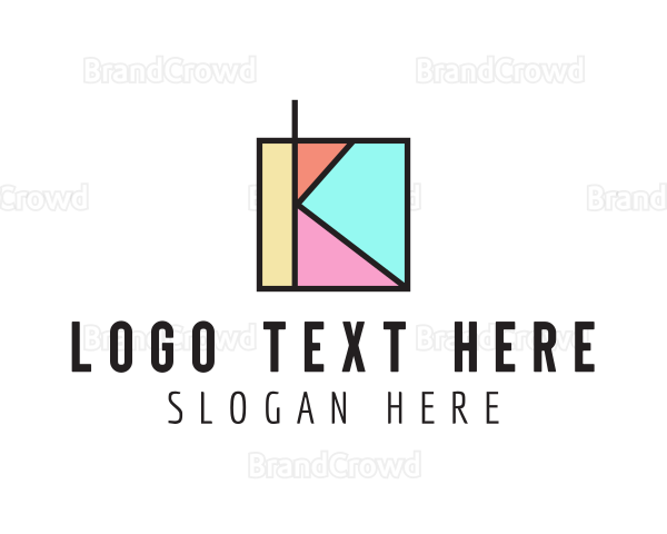 Artist Mosaic Letter K Logo