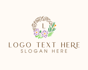 Destination - Floral Wreath Decor logo design