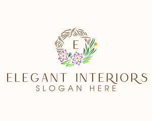 Floral Wreath Decor logo design