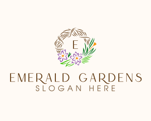 Floral Wreath Decor logo design