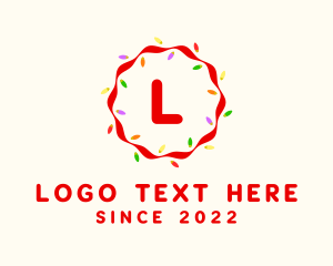 Letter - Christmas Light Letter logo design