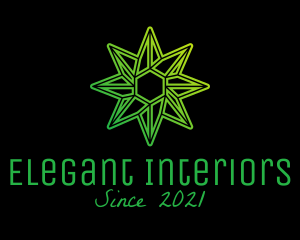 Green Environmental Star  logo design