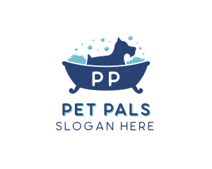 Dog Bath Pet Grooming logo design