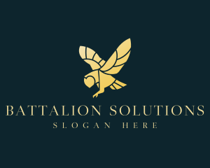 Battalion - Golden Owl Wings logo design