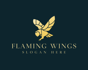 Wings - Golden Owl Wings logo design