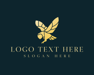 Wings - Golden Owl Wings logo design