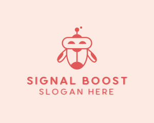 Happy Robot Cyborg logo design