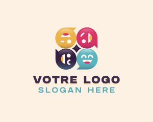 Teamwork - Team Support Emoji logo design