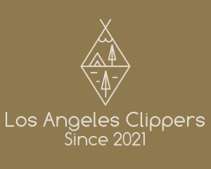 Forest - Minimalist Camping Tepee logo design