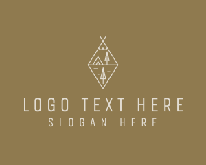 Outdoor - Minimalist Camping Tepee logo design