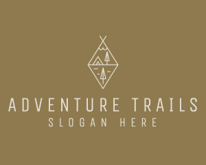 Minimalist Camping Tepee logo design