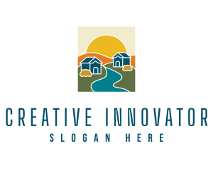 Inventor - Sunset River Houses logo design