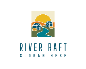 Sunset River Houses logo design