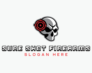 Skull Hunter Shooting Range logo design