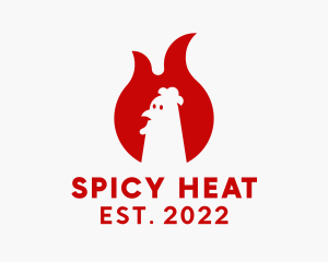 Chilli - Chicken Barbecue Fire logo design