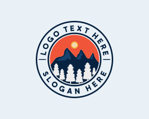 Adventure - Alpine Mountain Hiking logo design