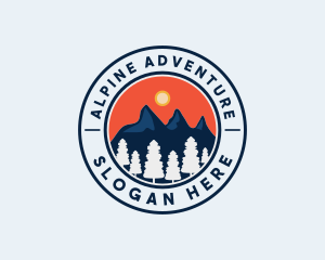 Alpine Mountain Hiking logo design