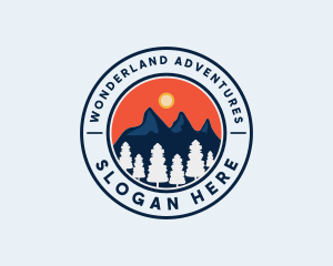 Alpine Mountain Hiking logo design