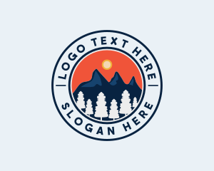 Travel - Alpine Mountain Hiking logo design