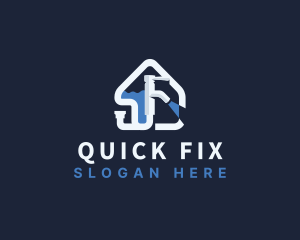 House Faucet Plumbing Fix logo design