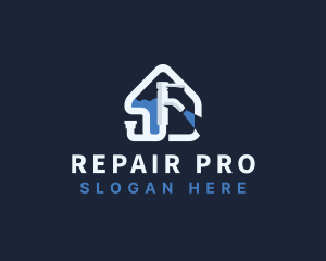 House Faucet Plumbing Fix logo design