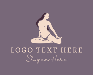 Naked - Nude Sexy Woman logo design