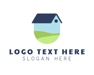 Architecture - Blue Residential House logo design