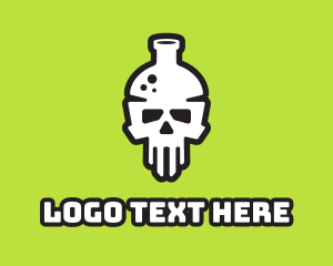 Toxic - Skull Flask Laboratory logo design
