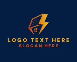 Charging - Lightning Bolt House logo design