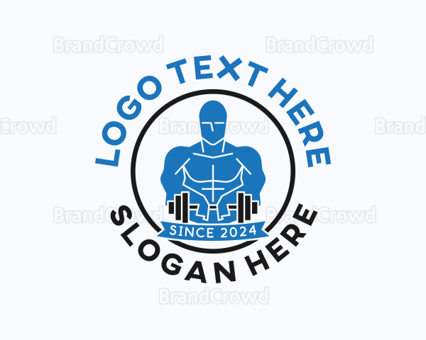 Bodybuilder Fitness Gym Logo