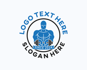 Strongman - Bodybuilder Fitness Gym logo design