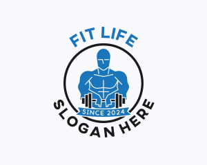 Bodybuilder Fitness Gym  logo design