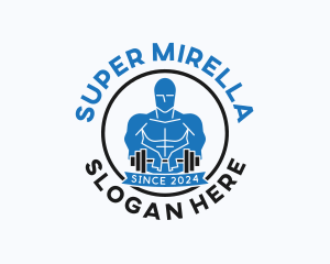 Strongman - Bodybuilder Fitness Gym logo design