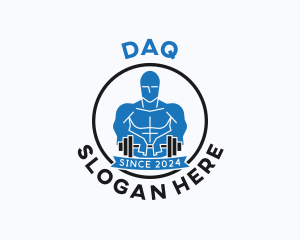 Training - Bodybuilder Fitness Gym logo design