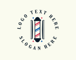 Metal Razor - Haircut Barbering Grooming logo design