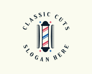 Haircut Barbering Grooming logo design