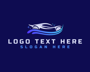 Sedan - Car Wave Cleaning logo design